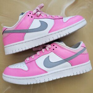 Nike Dunk Low Unlocked By You ID Custom Shoes Pink/White Men's 8.5 Women's 10